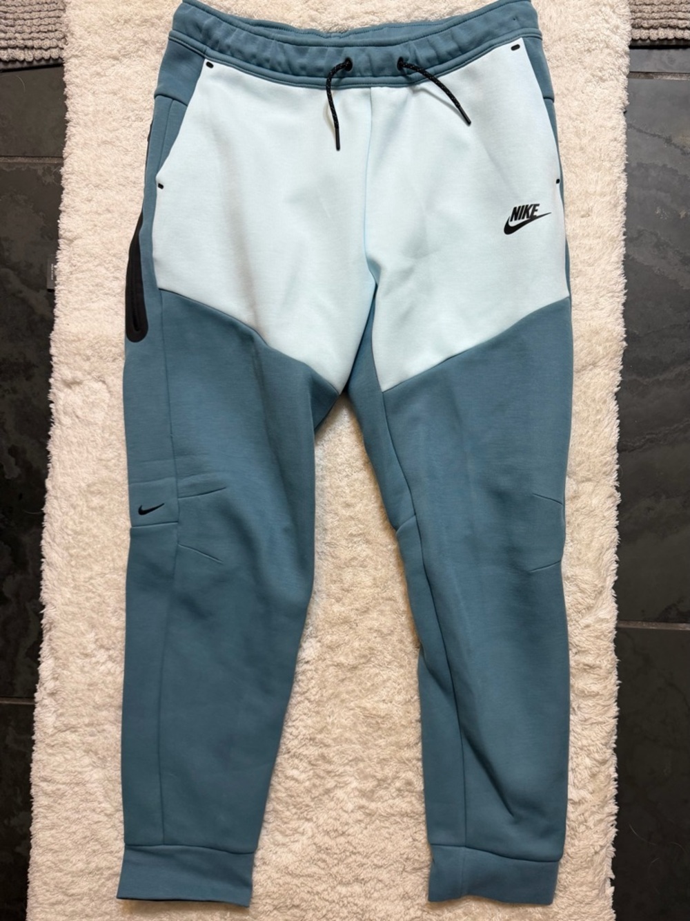 Nike Kids Two-Tone Light Blue & Teal Sweatpants